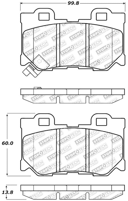 StopTech Performance 08-09 Infiniti FX50/G37 Rear Brake Pads