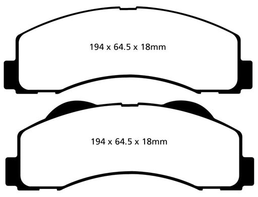 EBC 15+ Ford Expedition 3.5 Twin Turbo 2WD Greenstuff Front Brake Pads - Premium Brake Pads - Performance from EBC - Just $126.68! Shop now at WinWithDom INC. - DomTuned