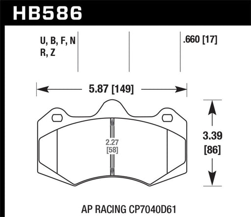 Hawk AP Racing CP7040 Performance Ceramic Street Brake Pads - Premium Brake Pads - Performance from Hawk Performance - Just $238.49! Shop now at WinWithDom INC. - DomTuned