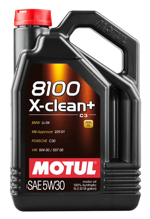 Motul 5L Synthetic Engine Oil 8100 5W30 X-CLEAN Plus - Premium Motor Oils from Motul - Just $227.05! Shop now at WinWithDom INC. - DomTuned