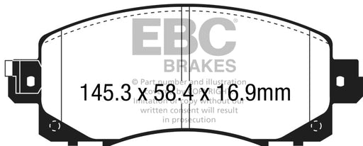 EBC 2018+ Subaru Crosstrek Yellowstuff Front Brake Pads - Premium Brake Pads - Performance from EBC - Just $128.87! Shop now at WinWithDom INC. - DomTuned