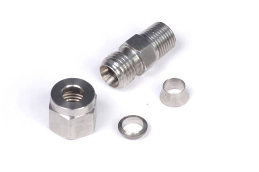 Haltech 1/4in Stainless Compression 1/8in NPT Thread Fitting Kit (Incl Nut & Ferrule) - Premium Fittings from Haltech - Just $21! Shop now at WinWithDom INC. - DomTuned