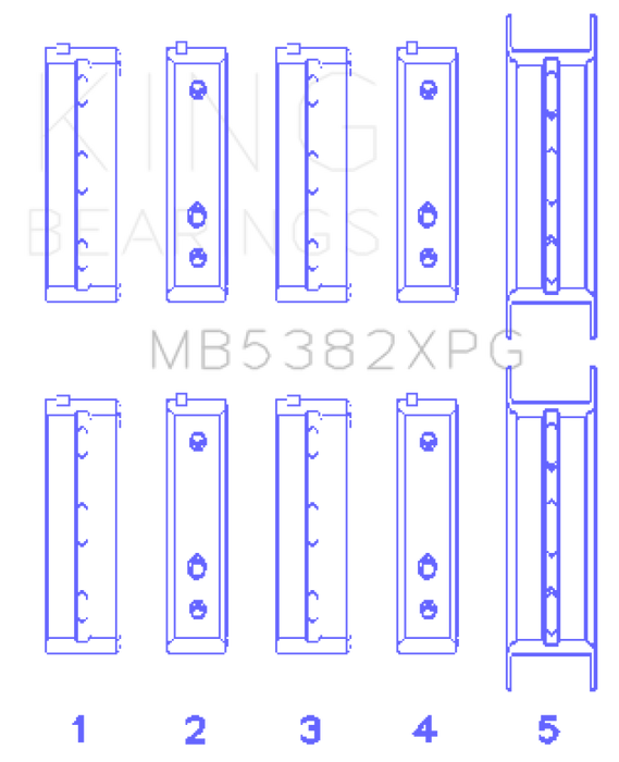 King Subaru EJ20/EJ22/EJ25 (For Thrust in #5 Position) (Size STD) Performance Main Bearing Set - Premium Bearings from King Engine Bearings - Just $121.14! Shop now at WinWithDom INC. - DomTuned