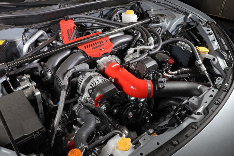 Perrin 22-23 Subaru BRZ/Toyota GR86 Silicone Inlet Hose (3in. ID / SS Wire) - Red - Premium Hoses from Perrin Performance - Just $148.75! Shop now at WinWithDom INC. - DomTuned
