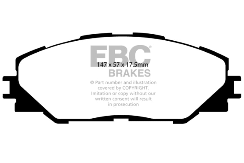 EBC 06-08 Toyota RAV 4 2.4 (3rd Row Seats) Greenstuff Front Brake Pads - Premium Brake Pads - Performance from EBC - Just $106.25! Shop now at WinWithDom INC. - DomTuned