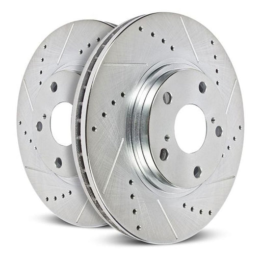 Power Stop Jeep Wrangler BBK Front Drilled & Slotted Rotor - Pair - Premium Big Brake Kits from PowerStop - Just $183.60! Shop now at WinWithDom INC. - DomTuned