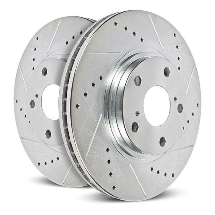 Power Stop Jeep Wrangler BBK Front Drilled & Slotted Rotor - Pair - Premium Big Brake Kits from PowerStop - Just $183.60! Shop now at WinWithDom INC. - DomTuned