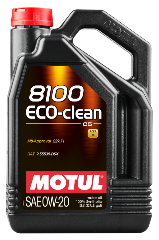 Motul 5L Synthetic Engine Oil 8100 0W20 Eco-Clean - Premium Motor Oils from Motul - Just $228.92! Shop now at WinWithDom INC. - DomTuned