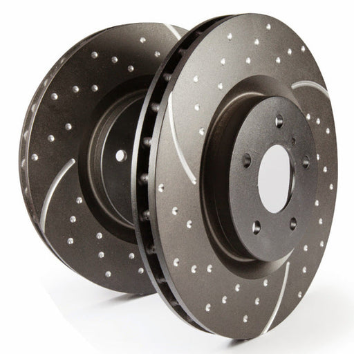 EBC 05+ Nissan Frontier 2.5 2WD GD Sport Rear Rotors - Premium Brake Rotors - Slot & Drilled from EBC - Just $163.09! Shop now at WinWithDom INC. - DomTuned