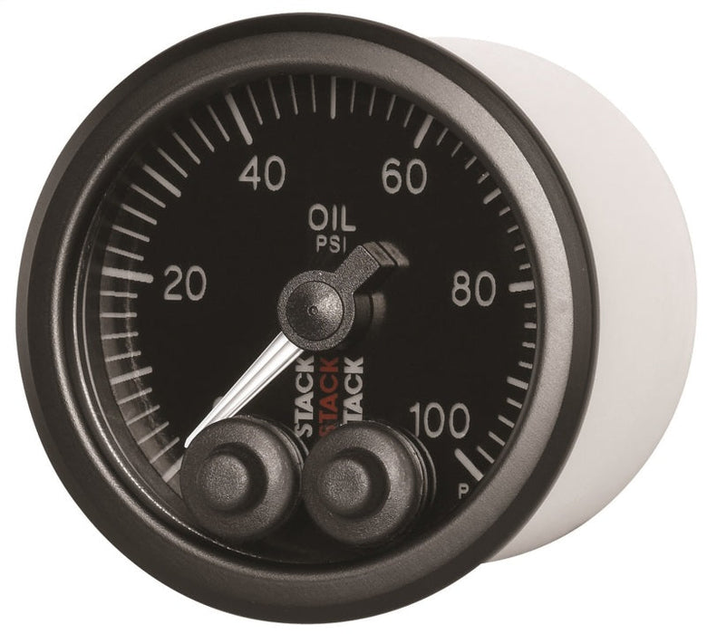 Autometer Stack Instruments Pro Control 52mm 0-100 PSI Oil Pressure Gauge - Black (1/8in NPTF Male) - Premium Gauges from AutoMeter - Just $361.66! Shop now at WinWithDom INC. - DomTuned