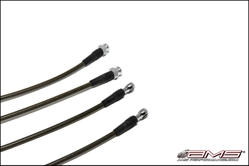 AMS Performance 08-15 Mitsubishi EVO X Stainless Steel Brake Lines (4 Lines) - Premium Brake Line Kits from AMS - Just $126.05! Shop now at WinWithDom INC. - DomTuned