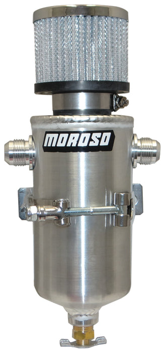 Moroso Breather Tank/Catch Can - Two -10An Male Fittings - Aluminum - Premium Oil Catch Cans from Moroso - Just $151.99! Shop now at WinWithDom INC. - DomTuned