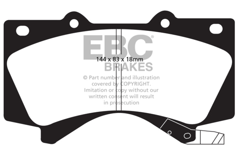 EBC 08+ Lexus LX570 5.7 Greenstuff Front Brake Pads - Premium Brake Pads - Performance from EBC - Just $126.68! Shop now at WinWithDom INC. - DomTuned