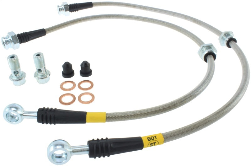 StopTech 00-06 Nissan Sentra SE-R Stainless Steel Rear Brake Lines - Premium Brake Line Kits from Stoptech - Just $76.37! Shop now at WinWithDom INC. - DomTuned