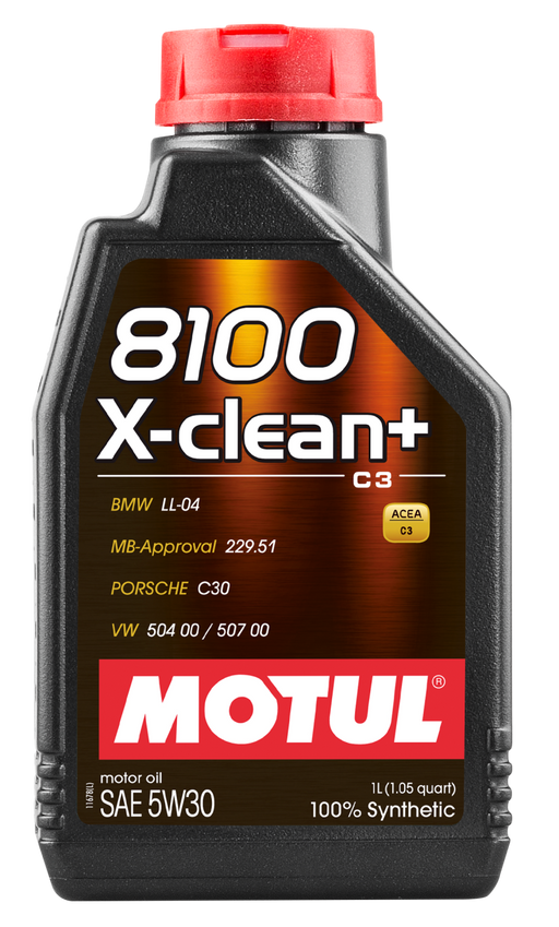 Motul 1L Synthetic Engine Oil 8100 5W30 X-CLEAN - LL04- MB 229.51- 504.00-507.00 - Premium Motor Oils from Motul - Just $166.92! Shop now at WinWithDom INC. - DomTuned