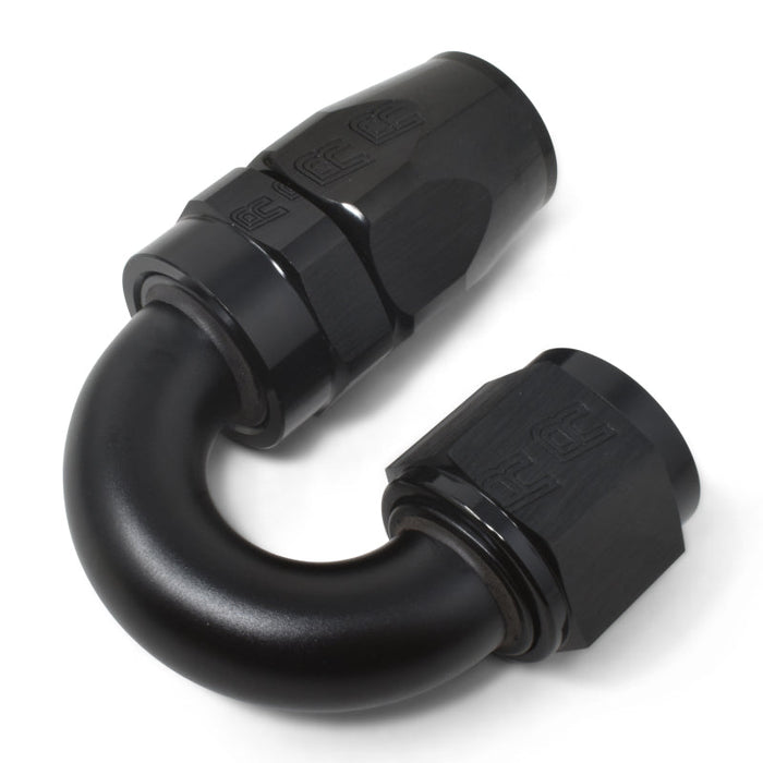 Russell Performance -8 AN Black 180 Degree Full Flow Swivel Hose End - Premium Fittings from Russell - Just $20.95! Shop now at WinWithDom INC. - DomTuned