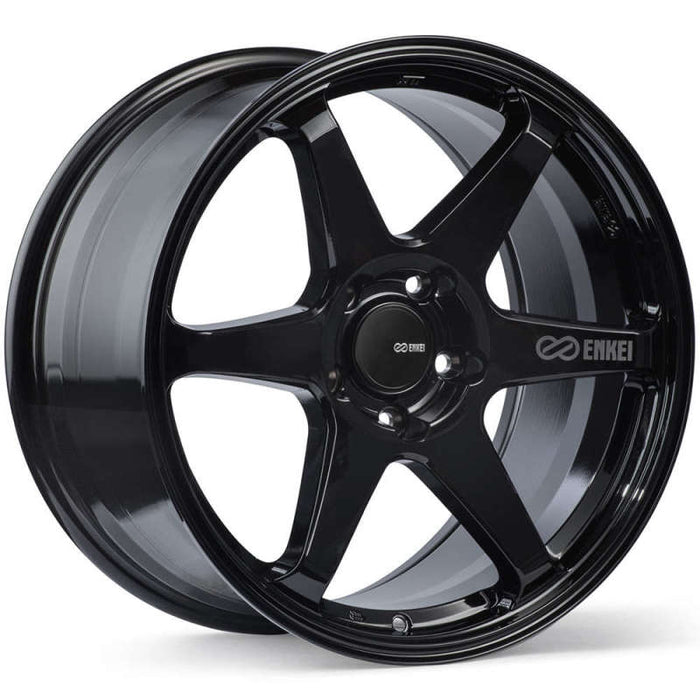 Enkei T6R 18x8 40mm Offset 5x114.3 Bolt Pattern 72.6 Bore Gloss Black Wheel - Premium Wheels - Cast from Enkei - Just $250.50! Shop now at WinWithDom INC. - DomTuned