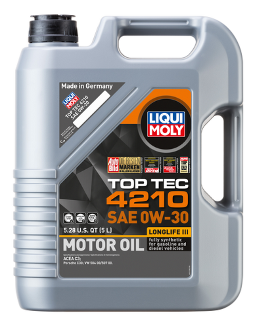 LIQUI MOLY 5L Top Tec 4210 Motor Oil SAE 0W30 - Premium Motor Oils from LIQUI MOLY - Just $265.96! Shop now at WinWithDom INC. - DomTuned