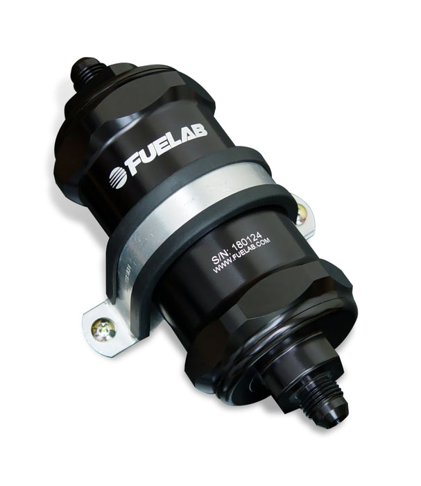 Fuelab 818 In-Line Fuel Filter Standard -8AN In/Out 100 Micron Stainless - Black - Premium Fuel Filters from Fuelab - Just $188! Shop now at WinWithDom INC. - DomTuned