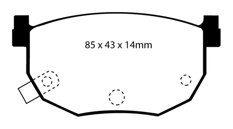 EBC 99-01 Hyundai Elantra 2.0 Redstuff Rear Brake Pads - Premium Brake Pads - Performance from EBC - Just $85.55! Shop now at WinWithDom INC. - DomTuned