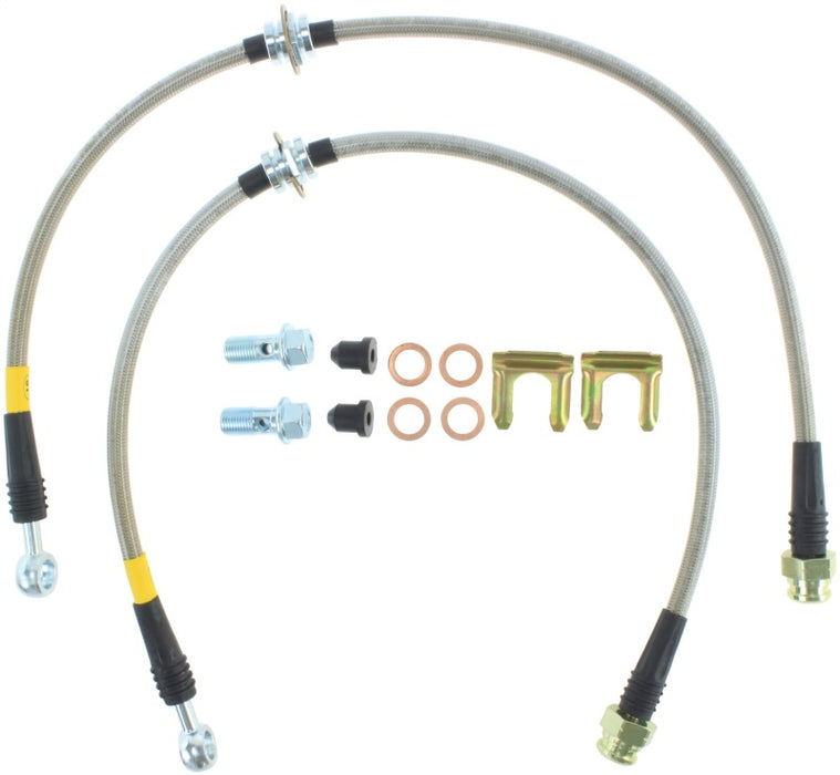 StopTech 93-01 Impreza Stainless Steel Front Brake Lines - Premium Brake Line Kits from Stoptech - Just $71.07! Shop now at WinWithDom INC. - DomTuned