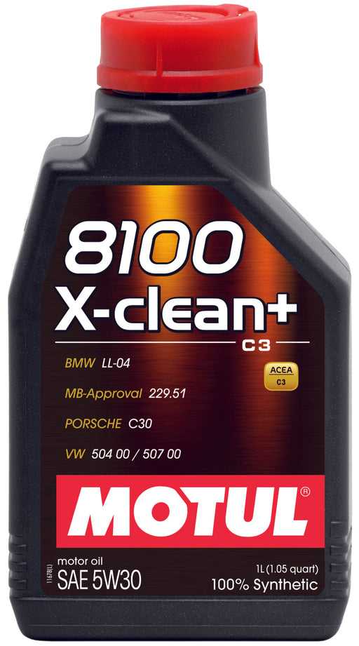 Motul 1L Synthetic Engine Oil 8100 5W30 X-CLEAN - LL04- MB 229.51- 504.00-507.00 - Premium Motor Oils from Motul - Just $166.92! Shop now at WinWithDom INC. - DomTuned