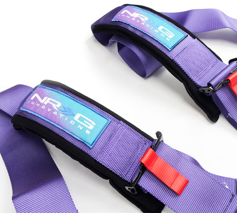 NRG SFI 16.1 5Pt 3 Inch Seat Belt Harness with Pads / Cam Lock - Purple - Premium Seat Belts & Harnesses from NRG - Just $140! Shop now at WinWithDom INC. - DomTuned