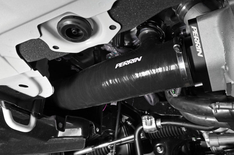 Perrin 2022+ Subaru WRX Black 3in Turbo Inlet Hose w/ Nozzle - Premium Hoses from Perrin Performance - Just $283.05! Shop now at WinWithDom INC. - DomTuned