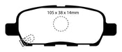 EBC 10-13 Infiniti FX35 3.5 Greenstuff Rear Brake Pads - Premium Brake Pads - Performance from EBC - Just $96.04! Shop now at WinWithDom INC. - DomTuned