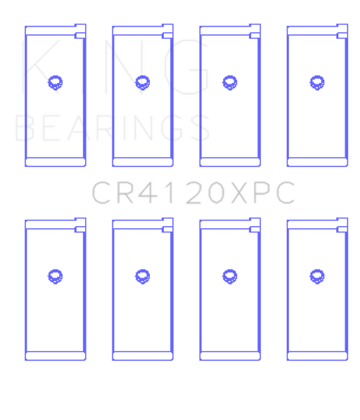 King Mitsubishi 4G63/4G64 (Size .026) Coated Connecting Rod Bearing - Set of 4 - Premium Bearings from King Engine Bearings - Just $74.89! Shop now at WinWithDom INC. - DomTuned