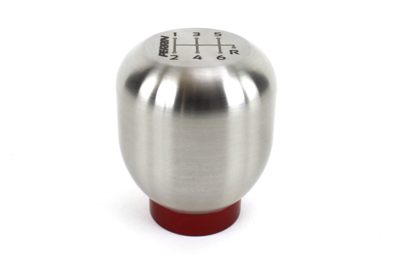 Perrin 17-18 Honda Civic Brushed Stainless Steel Large Shift Knob - 6 Speed