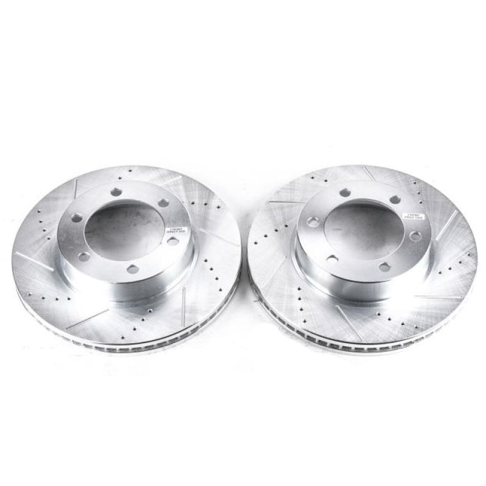 Power Stop 01-07 Toyota Sequoia Front Evolution Drilled & Slotted Rotors - Pair - Premium Brake Rotors - Slot & Drilled from PowerStop - Just $285.75! Shop now at WinWithDom INC. - DomTuned