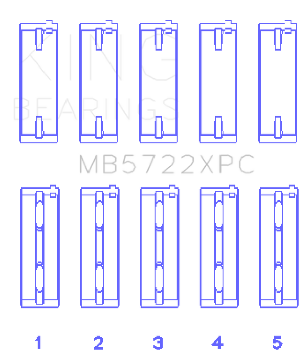 King Mitsubishi 4B11T EVO X 2007+ (Size STD) Coated Performance Main Bearing Set - Premium Bearings from King Engine Bearings - Just $168.74! Shop now at WinWithDom INC. - DomTuned