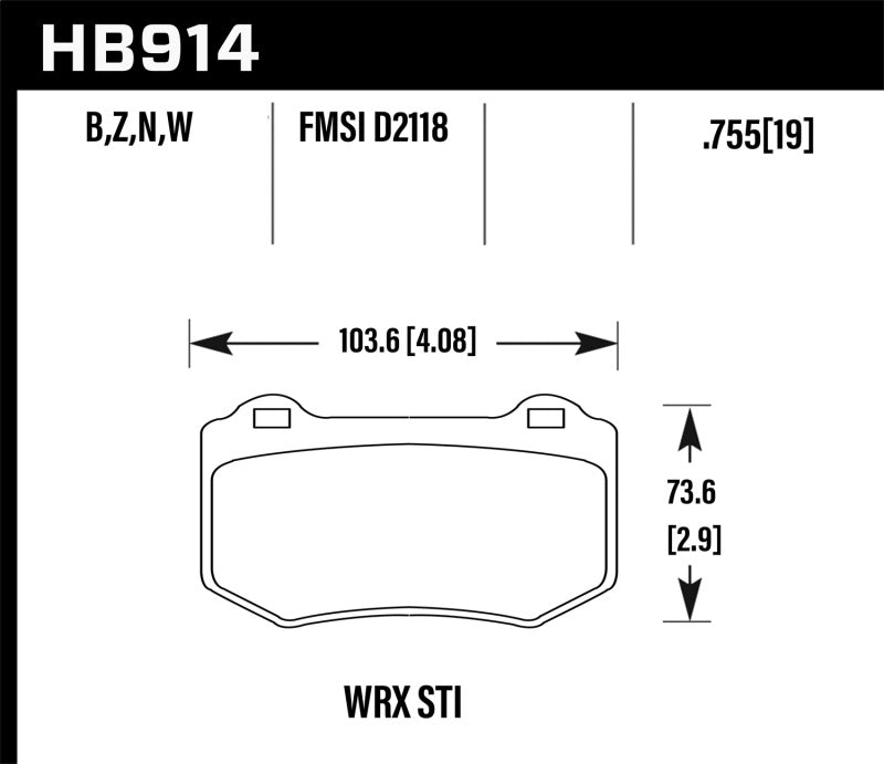 Hawk 2018 Subaru WRX STI HPS 5.0 Rear Brake Pads - Premium Brake Pads - Performance from Hawk Performance - Just $141.29! Shop now at WinWithDom INC. - DomTuned