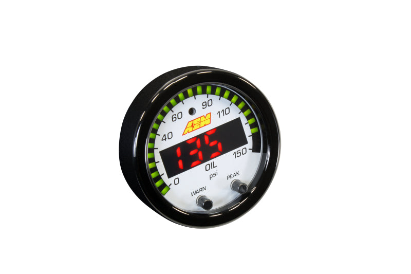 AEM X-Series 0-150 Oil Pressure Gauge Kit