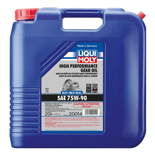 LIQUI MOLY 20L High Performance Gear Oil (GL4+) SAE 75W90 - Premium Gear Oils from LIQUI MOLY - Just $347.49! Shop now at WinWithDom INC. - DomTuned