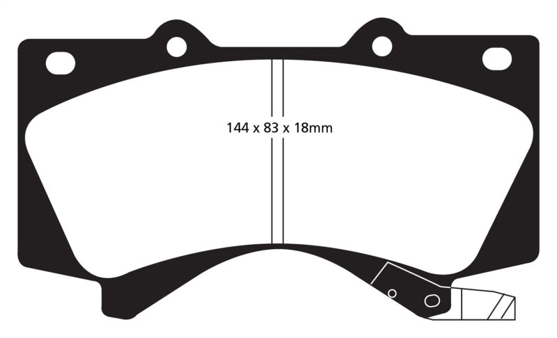 EBC 08+ Lexus LX570 5.7 Greenstuff Front Brake Pads - Premium Brake Pads - Performance from EBC - Just $126.68! Shop now at WinWithDom INC. - DomTuned