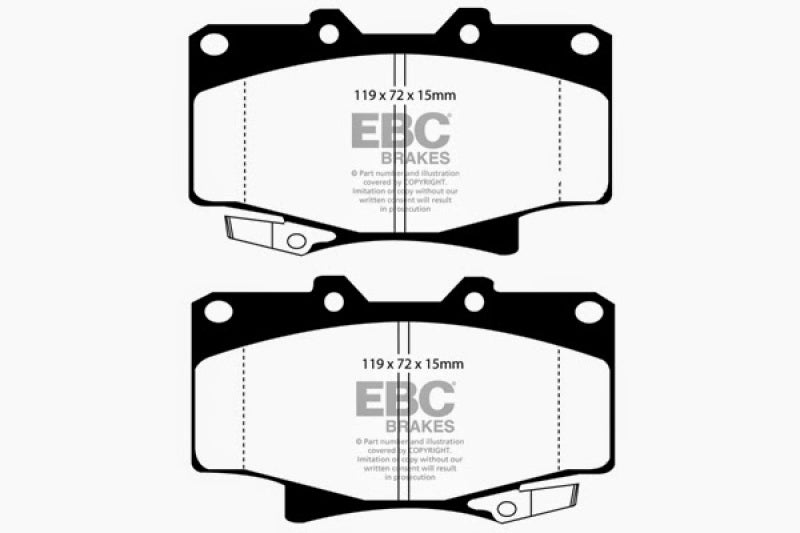 EBC 96-97 Lexus LX450 4.5 Yellowstuff Front Brake Pads - Premium Brake Pads - Performance from EBC - Just $128.87! Shop now at WinWithDom INC. - DomTuned