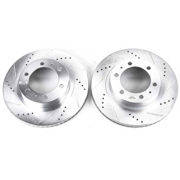 Power Stop 03-09 Toyota 4Runner Front Evolution Drilled & Slotted Rotors - Pair - Premium Brake Rotors - Slot & Drilled from PowerStop - Just $253.78! Shop now at WinWithDom INC. - DomTuned