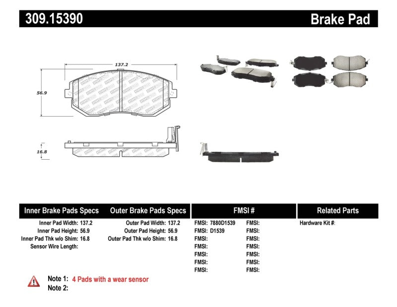 StopTech Performance 13 Scion FR-S / 13 Subaru BRZ Front Brake Pads - Premium Brake Pads - Performance from Stoptech - Just $126.37! Shop now at WinWithDom INC. - DomTuned