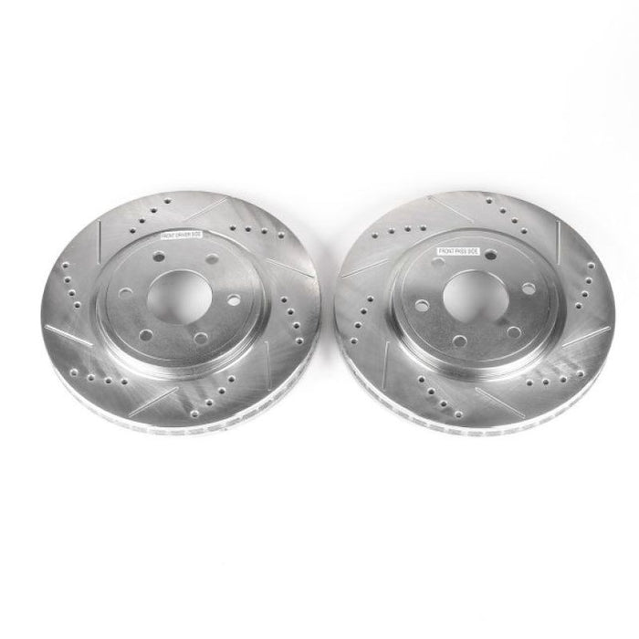 Power Stop 05-19 Nissan Frontier Front Evolution Drilled & Slotted Rotors - Pair - Premium Brake Rotors - Slot & Drilled from PowerStop - Just $253.24! Shop now at WinWithDom INC. - DomTuned