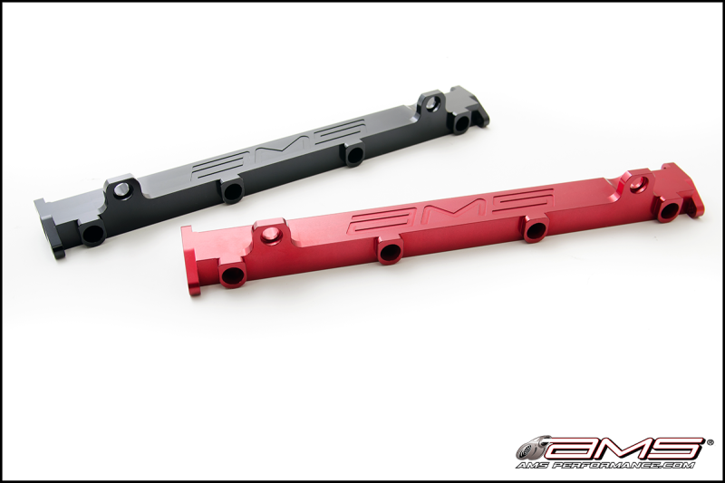 AMS Performance 03-07 Misubishi EVO VIII/IX CNC Machined Aluminum Fuel Rail - Black - Premium Fuel Rails from AMS - Just $135.75! Shop now at WinWithDom INC. - DomTuned