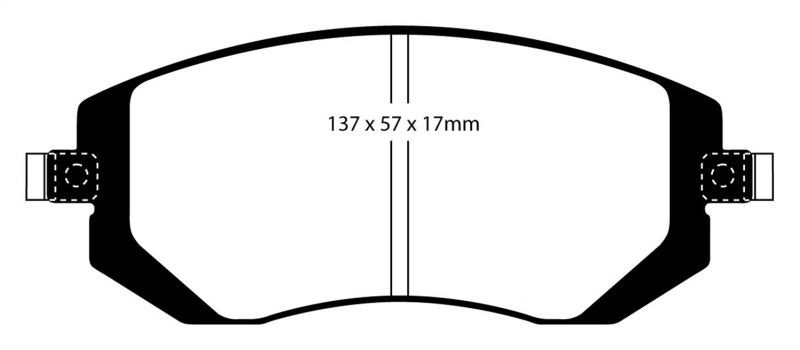 EBC 04-06 Saab 9-2X 2.0 Turbo Yellowstuff Front Brake Pads - Premium Brake Pads - Performance from EBC - Just $124.51! Shop now at WinWithDom INC. - DomTuned