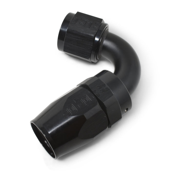 Russell Performance -6 AN Black 120 Degree Full Flow Swivel Hose End - Premium Fittings from Russell - Just $17.96! Shop now at WinWithDom INC. - DomTuned