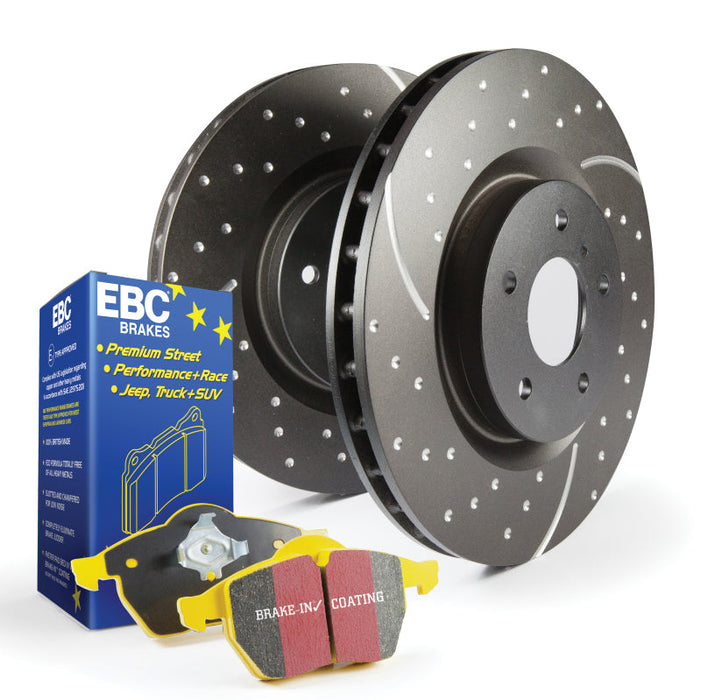 EBC S5 Brake Pad and Rotor Kit - Premium Brake Rotors - Slot & Drilled from EBC - Just $351.97! Shop now at WinWithDom INC. - DomTuned