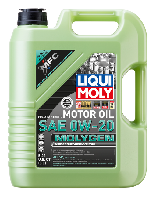 LIQUI MOLY 5L Molygen New Generation Motor Oil SAE 0W20 - Premium Motor Oils from LIQUI MOLY - Just $261.96! Shop now at WinWithDom INC. - DomTuned