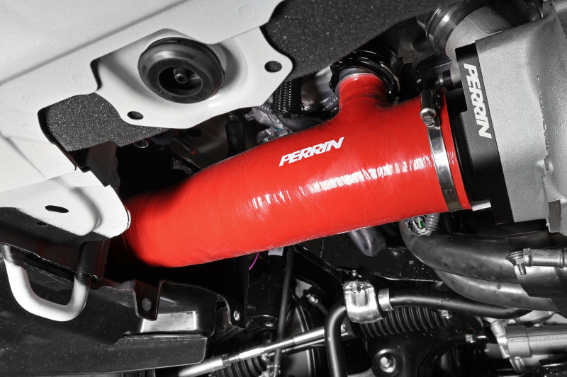 Perrin 2022+ Subaru WRX Red 3in Turbo Inlet Hose w/ Nozzle - Premium Hoses from Perrin Performance - Just $283.05! Shop now at WinWithDom INC. - DomTuned