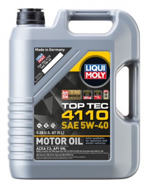 LIQUI MOLY 5L Top Tec 4110 Motor Oil SAE 5W40 - Premium Motor Oils from LIQUI MOLY - Just $239.96! Shop now at WinWithDom INC. - DomTuned