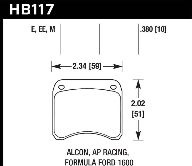 Hawk AP Racing CP3696 Blue 9012 Race Brake Pads
