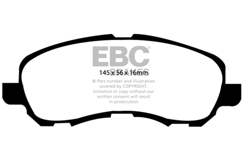 EBC 11-14 Chrysler 200 2.4 Yellowstuff Front Brake Pads - Premium Brake Pads - Performance from EBC - Just $118.04! Shop now at WinWithDom INC. - DomTuned